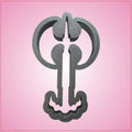 Gray Plastic Battle Axe Cookie Cutter Made in USA