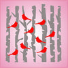 Birch Tree And Birds Stencil Set
