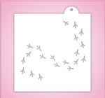 Bird Footprints Pattern Stencil