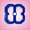 Blue Number Sign # Cookie Cutter 
