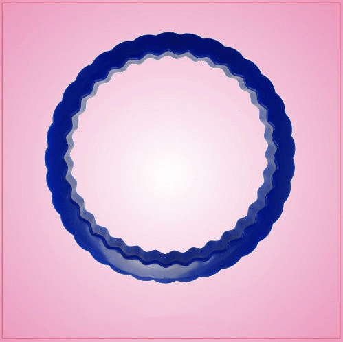 Blue Round Scalloped Cookie Cutter