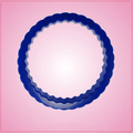 Blue Round Scalloped Cookie Cutter