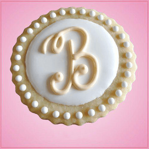 Blue Round Scalloped Cookie Cutter 