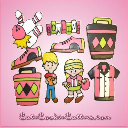 Pink Bowling Bag Cookie Cutter