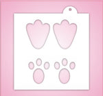 Bunny Footprints Stencil