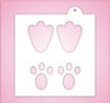 Bunny Footprints Stencil