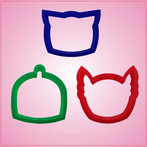 Cartoon Mask Cookie Cutter Set 
