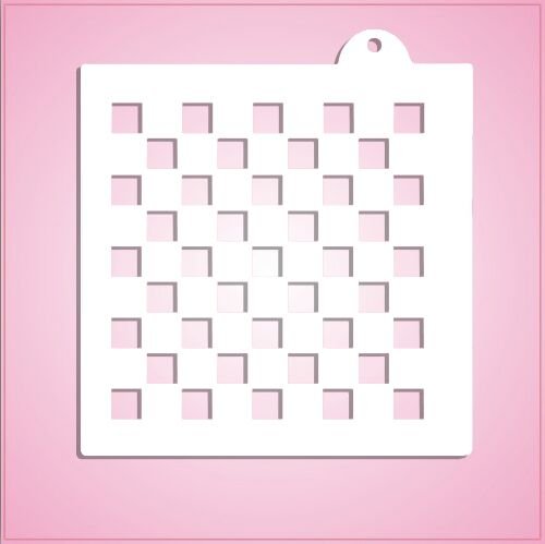 Checkerboard Pattern Stencil - Cheap Cookie Cutters