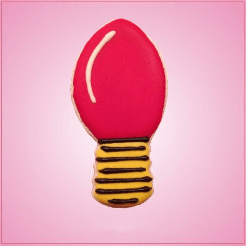 Frosted Christmas Light Bulb Cookie Cheap Cookie Cutters