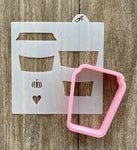 Coffee Love Cookie Cutter With Stencil