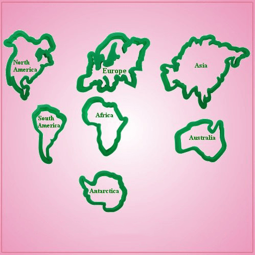 Continent Cookie Cutter Set 