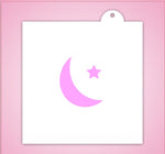 Crescent Moon and Star Stencil