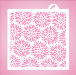 Dahlia Flowers Pattern Stencil