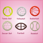 Detailed Sports Ball Cookie Cutter Set