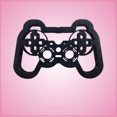 Detailed Black Video Game Controller Cookie Cutter 