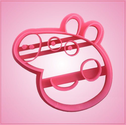 Detailed Cartoon Pig Head Cookie Cutter 