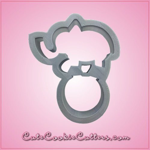 Elephant on Ball Cookie Cutter 