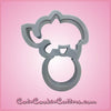 Elephant on Ball Cookie Cutter 