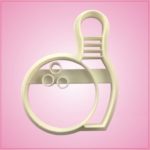 Embossed Bowling Pin Cookie Cutter With Ball 