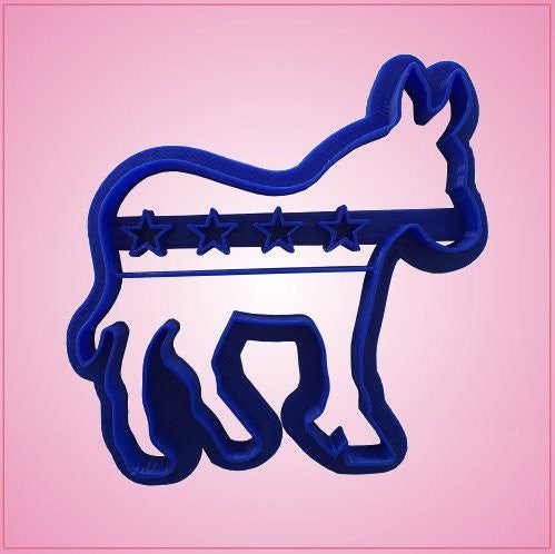 Embossed Democrat Donkey Cookie Cutter 