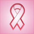 Embossed Pink Ribbon Cookie Cutter 
