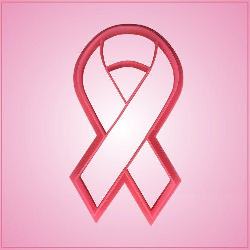 Embossed Pink Ribbon Cookie Cutter 