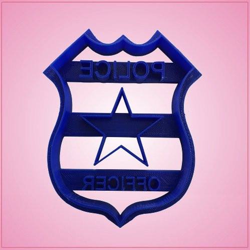 Embossed Police Badge Cookie Cutter 
