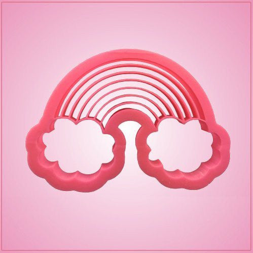 Embossed Rainbow With Clouds Cookie Cutter 