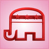 Embossed Republican Elephant Cookie Cutter 