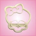 Embossed Skull With Bow Cookie Cutter 