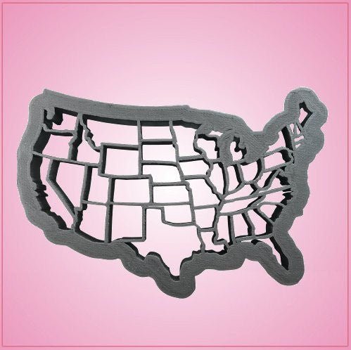 Embossed United States Cookie Cutter 