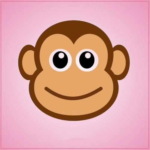 Fancy Monkey Head Cookie Cutter 