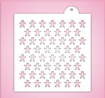 Gingerbread Man Pattern Stencil