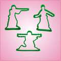 Green Army Men Cookie Cutter Set 