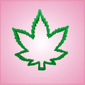 Green Marijuana Leaf Cookie Cutter 