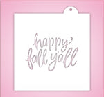Happy Fall Yall Script Stencil