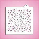 Heart Confetti Pattern Stencil