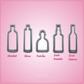 Liquor Bottle Cookie Cutter Set 