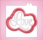 Love Cookie Cutter With Stencil