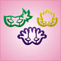 Mardi Gras Mask Cookie Cutter Set 