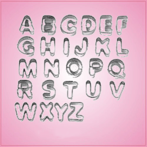Mini Alphabet Letter Cookie Cutter Set 