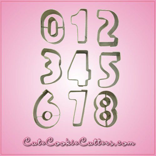 Mini Number Cookie Cutter Set 