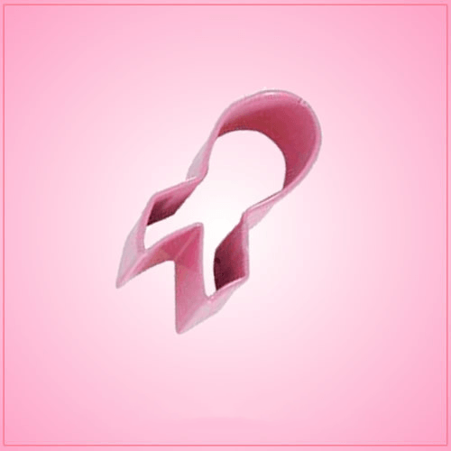 Mini Pink Awareness Ribbon Cookie Cutter 
