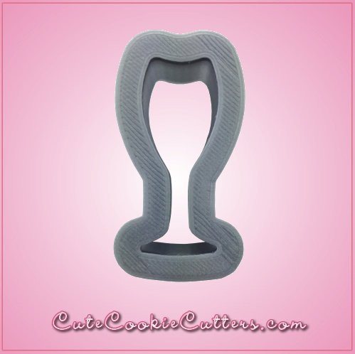 Premium Grey Plastic Mini Wine Glass Cookie Cutter 