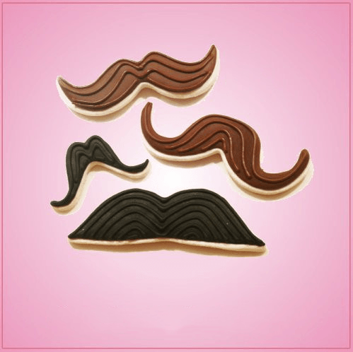 Frosted Mustache Cookies Cheap Cookie Cutters