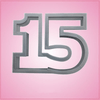 Number 15 Cookie Cutter