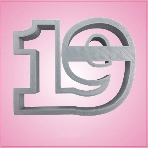 Number 19 Cookie Cutter