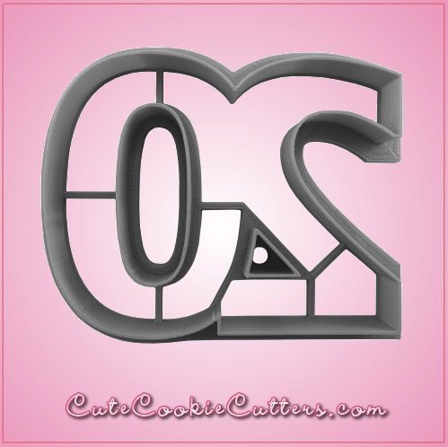 Number 20 Cookie Cutter