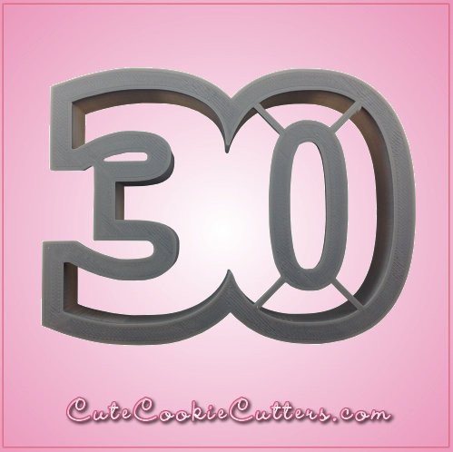 Number 30 Cookie Cutter