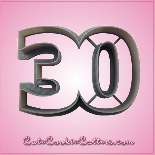 Number 30 Cookie Cutter